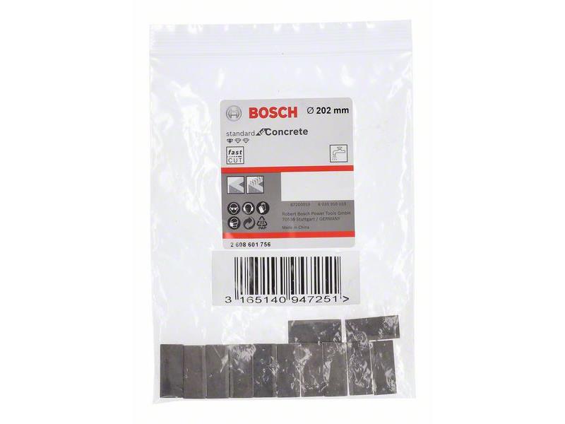 Segmenti za dia. vrtalne krone Standard for Concrete Bosch, Pakiranje: 12kos, Dimenzije: 200x10mm, Segm: 12, 2608601756