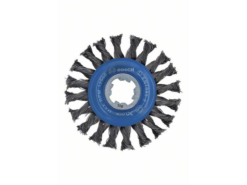 Jeklena kolutna ščetka s pleteno žico 115 X-LOCK 115 mm, 0,5 mm, 12 mm, X-LOCK