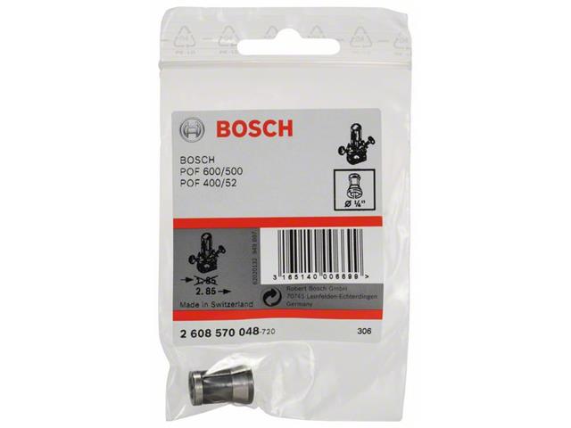 Vpenjalne klešče Bosch brez pritezne matice, Za: GGS 27, GGS 27 C Professional, POF 500 A, POF 600 ACE, 1/4