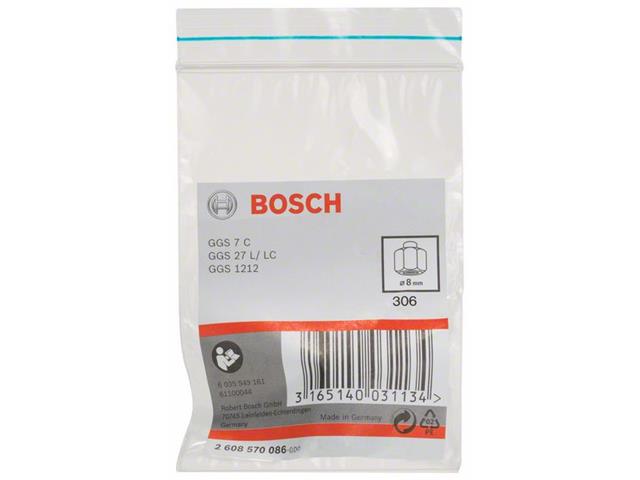 Vpenjalne klešče Bosch s pritezno matico, Za: GGS 7 C, GGS 27 L, GGS 27 LC, GGS 1212 Professional, 8 mm, 2608570086