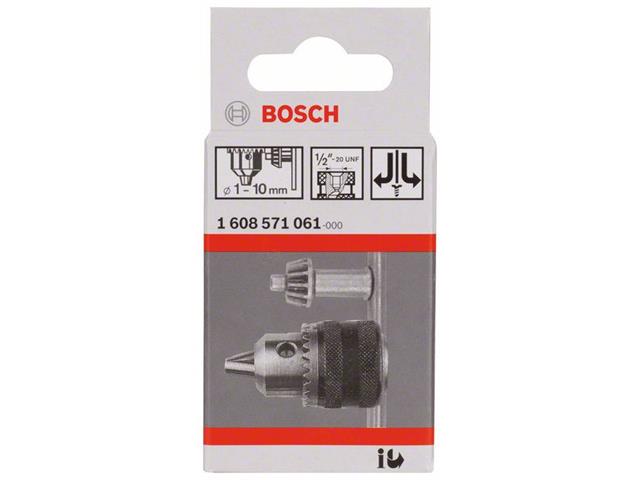 Vrtalna glava z zobatim vencem Bosch, Vpenjanje: 1-10 mm, Navoj: 1/2