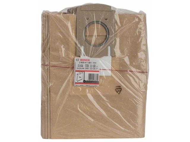 Papirnata filtrska vrečka Bosch, Pakiranje: 5kos, GAS 12-30F Professional, PAS 11-25, PAS 11-25 F, 2605411061