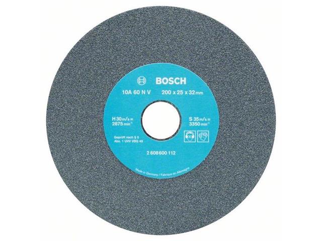 Brusni kolut za dvojni brusilnik Bosch, Dimenzije: 200x25x32mm, Zrnatost 60, 2608600112