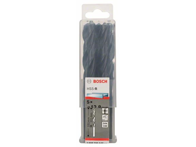 HSS Sveder za kovino Bosch DIN 338, Pakiranje: 5kos, Dimenzije: 12,8x101x151mm, 2608596646