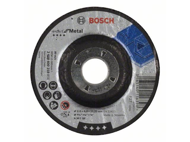 Kolenasta groba brusilna plošča Bosch Standard for Metal, A 30 T BF, 115mm, 2608600218