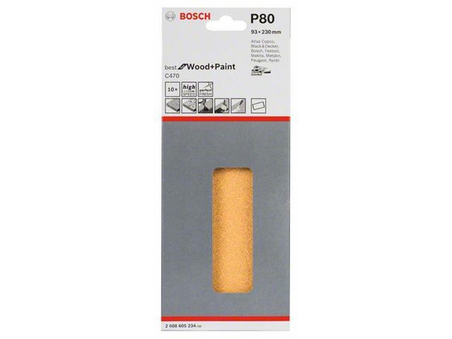 Brusilni list C470, pakiranje po 10 kosov 93 x 230 mm, 80