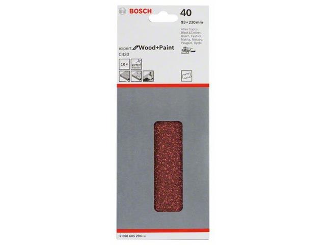 Brusilni list C430, pakiranje po 10 kosov 93 x 230 mm, 40