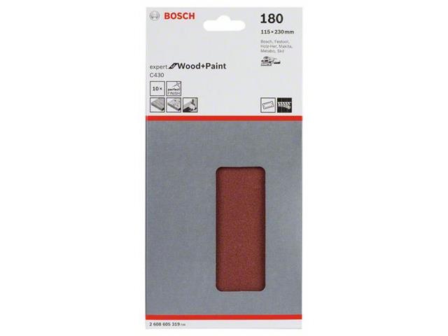 Brusilni list C430, pakiranje po 10 kosov 115 x 230 mm, 180