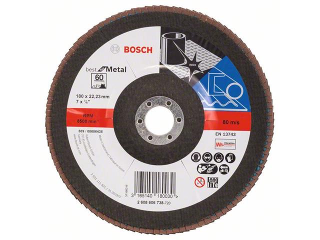 Lamelna brusilna plošča X571, Best for Metal P = 180 mm; Z = 60, zveriženo