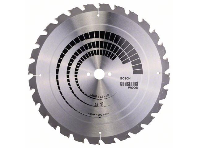 List krožne žage Bosch Construct Wood, Dimenzije: 400x30x3,5mm, Zob: 28, 2608640693