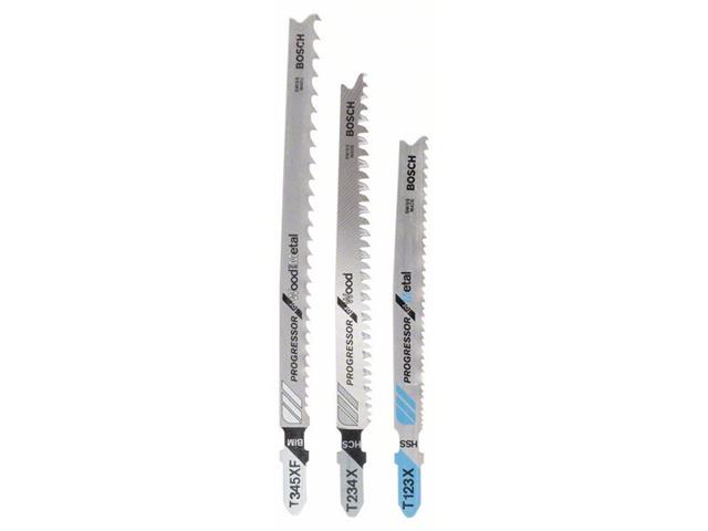 3-delni komplet listov za vbodno žago T 123 XF; T 234 X; T 345 XF