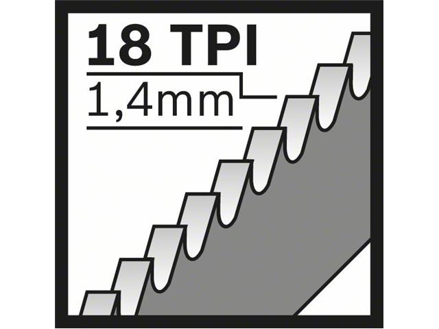 Žagin list za sabljasto žago Bosch S 922 EF Flexible, Pakiranje: 100 kos, 1,5-4mm, 1,4/18, 2608656028