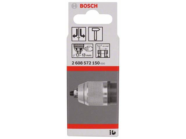 Hitrovpenjalna vrtalna glava Bosch, Mat kromirana, GSB 20-2, GSB 20-2 RCE, GSB 20-2 RE, GSB 20-2 RET, GSB 21-2 RE, PSB 850, PSB 1000, PSB 1200, 1.5-13mm, 1/2