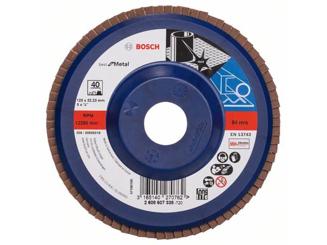 Lamelna brusilna plošča X571, Best for Metal P = 125 mm; Z = 40, ravno