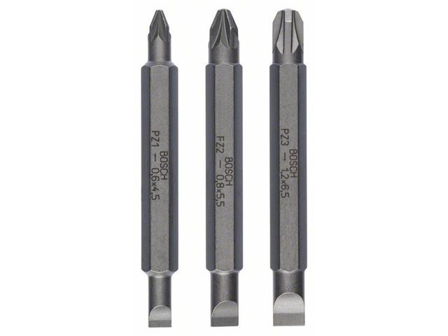 3-delni komplet dvojnih rezil S 1,2x6,5, S 0,6x4,5, S 0,8x5,5; PZ1, PZ2, PZ3; 60 mm