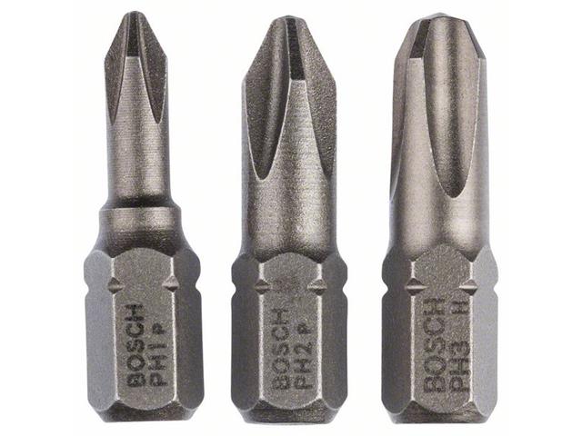 3-delni komplet vijačnih nastavkov Extra-Hart (PH) PH1; PH2; PH3; 25 mm
