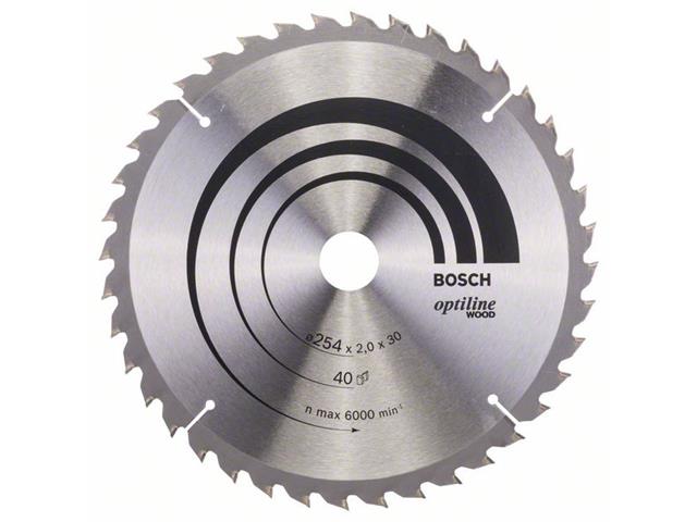 List krožne žage Bosch Optiline Wood, Dimenzije: 254x30x2,0mm, Zob: 40, 2608640438