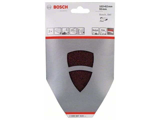 Dvodelni komplet flisov za čiščenje Bosch, 102x62, 93mm, 2608607419