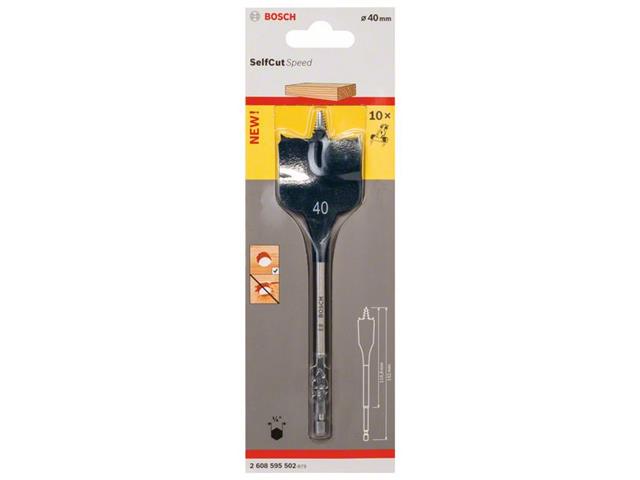Ploščati rezkalni sveder Bosch Self Cut Speed, 2608900330