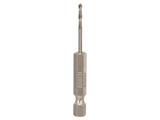 Spiralni sveder za les, 1/4 šesterorobo steblo 2 x 24 x 62 mm