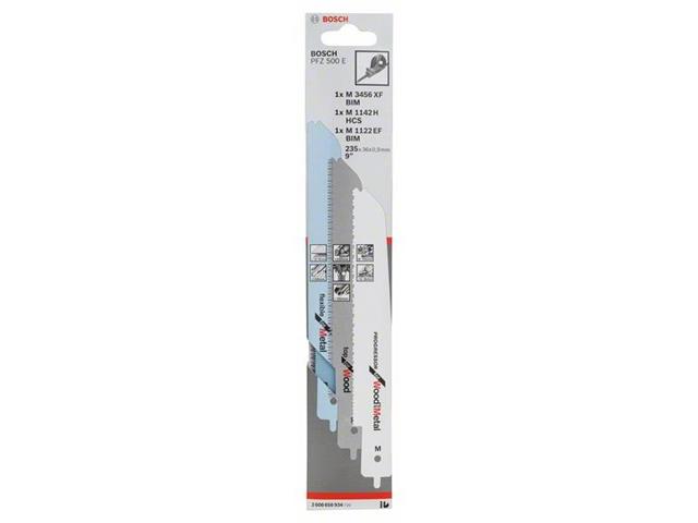 3-delni komplet listov za vbodne žage za Boschevo večnamensko žago PFZ 500 E M 1142 H; M 3456 XF; M 1122 EF