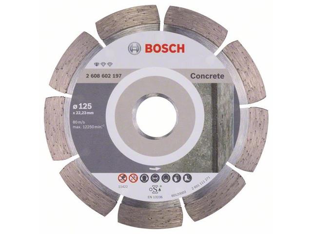Diamantna rezalna plošča Bosch Standard for Concrete, Dimenzije: 125x22,23x1,6x10mm, 2608602197