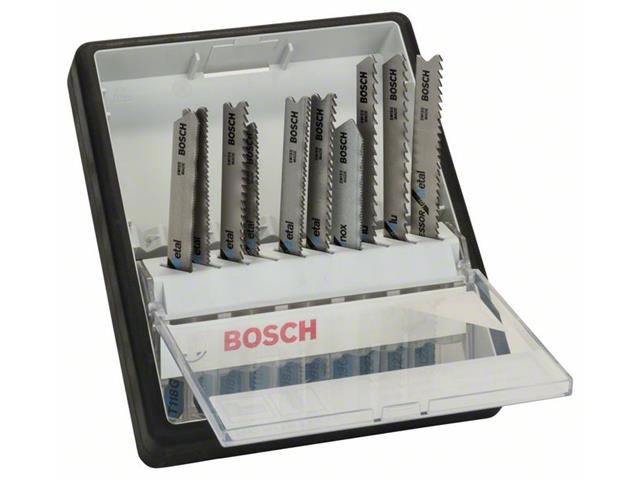 10-delni komplet listov za vbodne žage Robust Line Metal Expert, T-steblo T 118 G; T 118 A; T 118 B; T 118 EOF; T 118 AF; T 118 BF; T 118 GFS; T 227 D; T 127 D; T 123 X