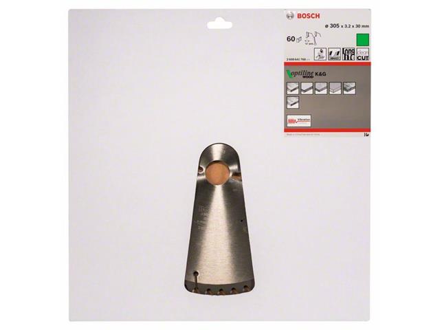 List krožne žage Bosch Optiline Wood, Dimenzije: 305x30x3,2mm, Zob: 60, 2608641768