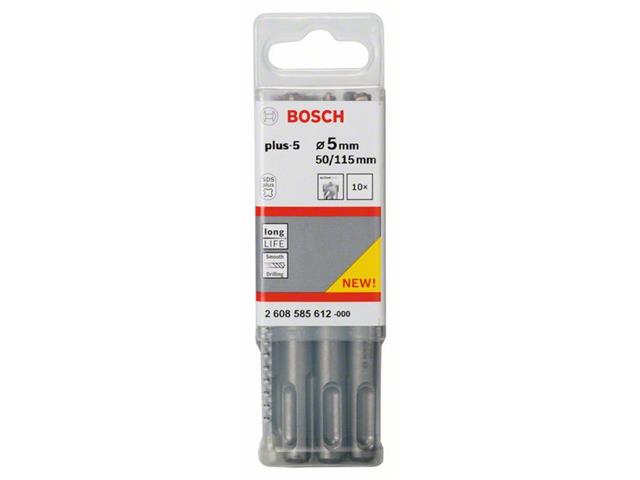 Udarni svedri Bosch SDS-plus-5, Dimenzije: 5 x 50 x 115 mm, Pakiranje: 10 kosov