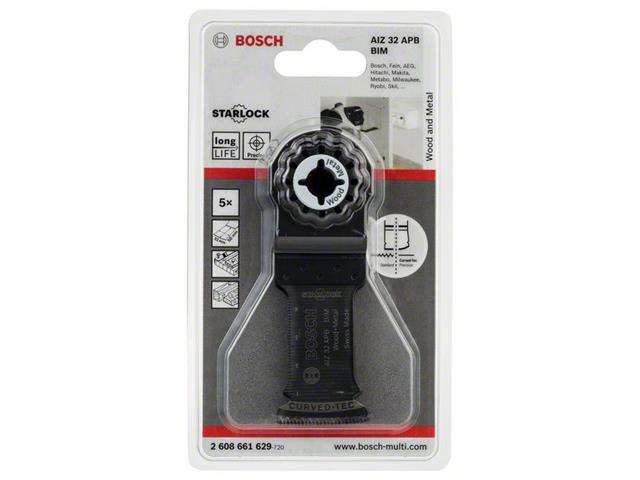 BIM Potopni žagin list Bosch AIZ 32 APB, Wood and Metal, Pakiranje: 5kos, Dimenzije: 50x32mm, 2608661629