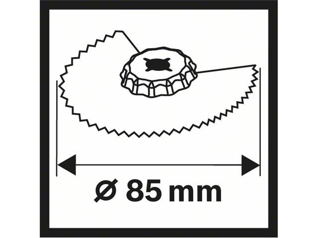 BIM segmentni žagin list Bosch ACZ 85 EB,Wood and Metal, Kolenčast, 85mm, 2608661636