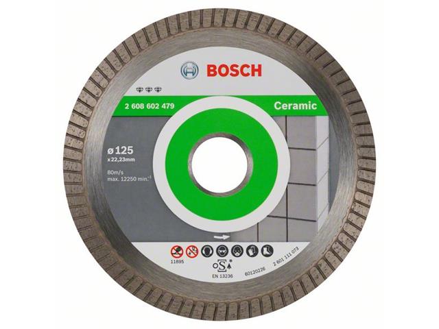 Diamantna rezalna plošča Bosch Best for Ceramic Extra-Clean Turbo, Dimenzije: 125x22,23x1,4x7mm, 2608602479