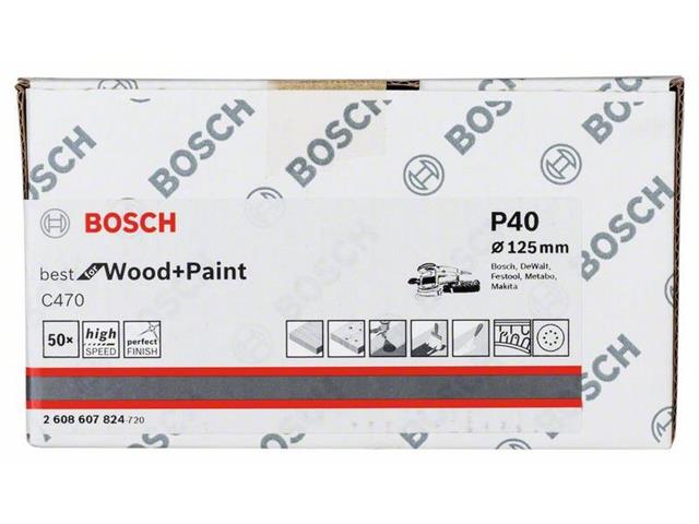 Brusilni list C470 Bosch, 125mm, 40, 2608607824