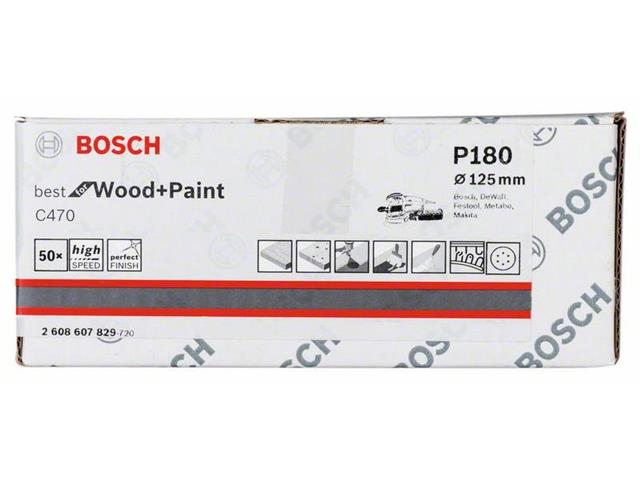 Brusilni list C470 Bosch, 125mm, 180, 2608607829