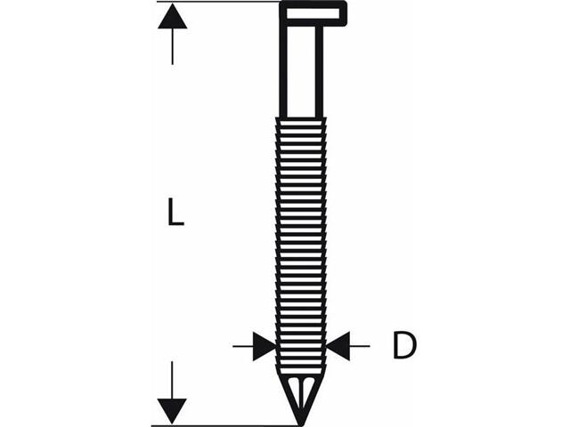 Žeblji v traku z D-glavo SN34DK 90R 3,1 mm, 90 mm, svetlo, žlebasto