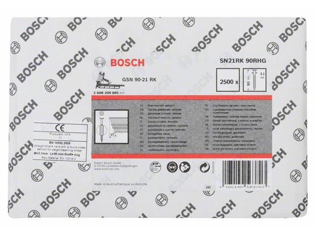 Žeblji v traku z okroglo glavo SN21RK 90RHG 3,1 mm, 90 mm, pocinkano v ognju, žlebasto