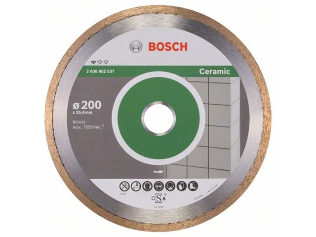 Diamantna rezalna plošča Bosch Standard for Ceramic, Dimenzije: 200x25,40x1,6x7mm, 2608602537