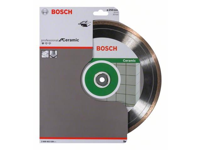 Diamantna rezalna plošča Bosch Standard for Ceramic, 250x30/25,40x1,6x7mm, 2608602539