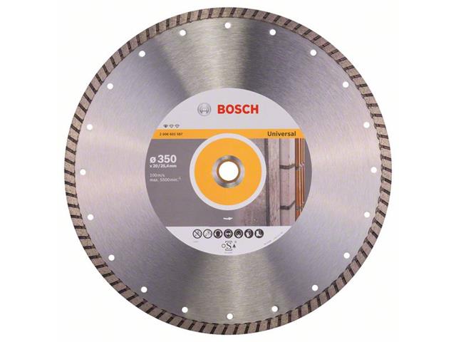 Diamantna rezalna plošča Bosch Standard for Universal Turbo, Dimenzije: 350x20/25,40x3x10mm, 2608602587