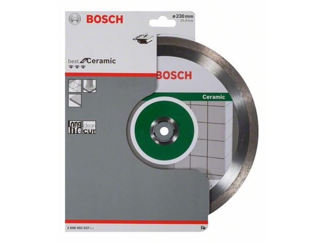 Diamantna rezalna plošča Bosch Best for Ceramic, Dimenzije: 230x25,40x2,4x10mm, 2608602637