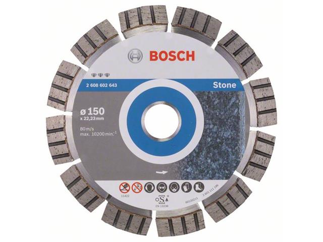 Diamantna rezalna plošča Bosch Best for Stone: Dimenzije: 150x22,23x2,4x12mm, 2608602643