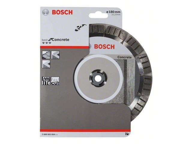 Diamantna rezalna plošča Bosch Best for Concrete, Dimenzije: 180x22,23x2,4x12mm, 2608602654