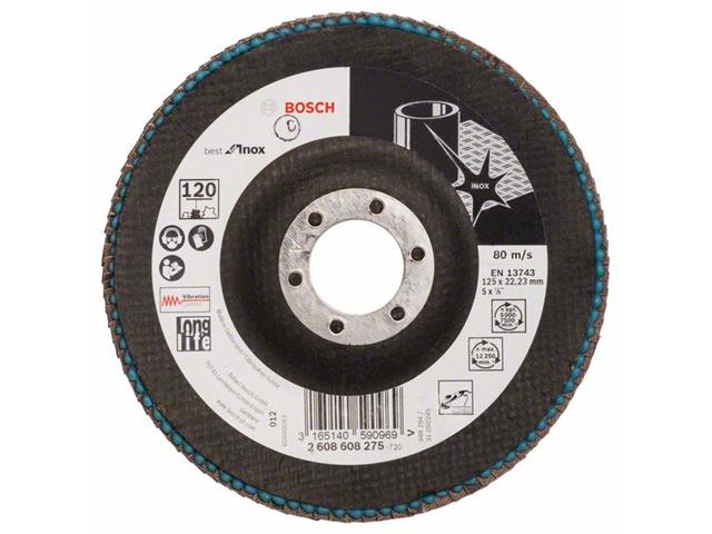 Lamelna brusilna plošča X581, Best for Inox 125 mm, 22,23 mm, 120