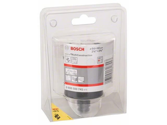 Žaga za izrezovanje lukenj Bosch Speed for Multi Construction, Dimenzije: 54 mm, 2 1/8