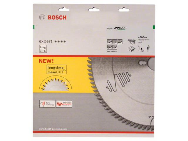 List za krožne žage Bosch Expert for Wood, Dimenzije: 300x30x3,2mm, Zob: 26, 2608642503