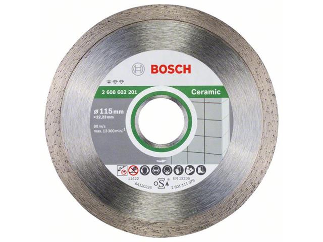 Diamantna rezalna plošča Bosch Standard for Ceramic, Dimenzije: 115x22,23x1,6x7mm, 2608603231