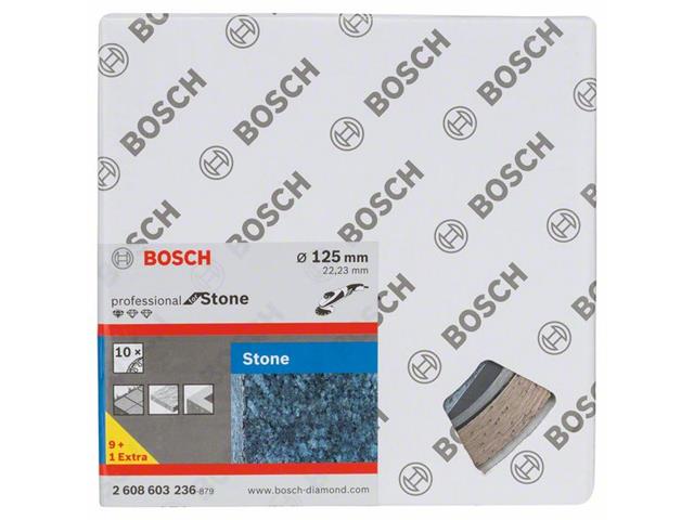 Diamantna rezalna plošča Bosch Standard for Stone, Pakiranje: 10kos, Dimenzije: 125x22,23x1,6x10mm, 2608603236