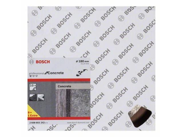 Diamantna rezalna plošča Bosch Standard for Concrete, Dimenzije: 180x22,23x2x10mm, 2608603242