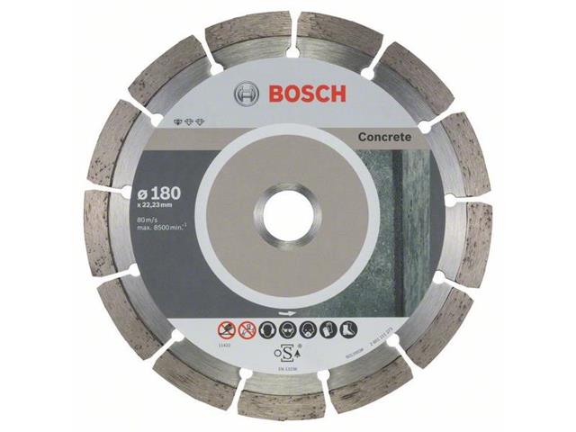 Diamantna rezalna plošča Bosch Standard for Concrete, Dimenzije: 180x22,23x2x10mm, 2608603242