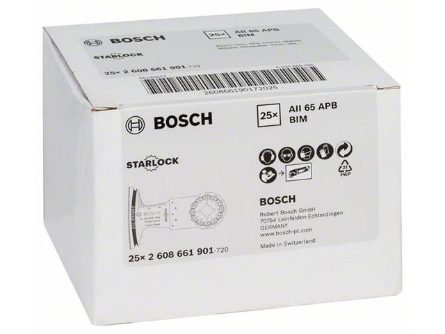 BIM Potopni žagin list Bosch AII 65 APB, Wood and Metal, Pakiranje: 25 kos, Dimenzije: 40x65mm, 2608661901